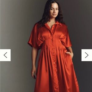 Elegant Red Satin Dress